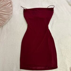 Elegant Burgundy Slip Dress